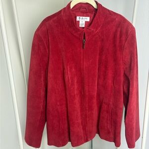 Vintage Preston & York Red Suede Jacket